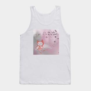 Pink y2k kitty Tank Top